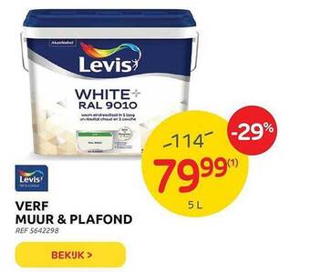 Brico Levis Verf Muur & Plafond aanbieding