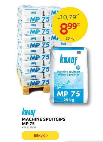 Brico Knauf Machine Spuitgips Mp 75 aanbieding
