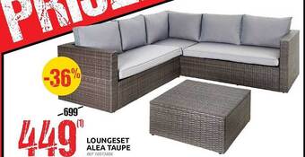 Brico Loungeset Alea Taupe aanbieding