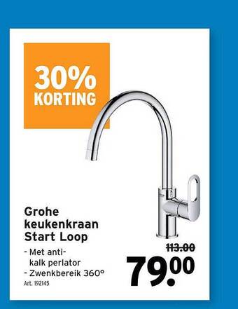 GAMMA Grohe Keukenkraan Start Loop aanbieding