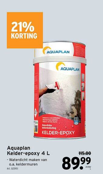 GAMMA Aquaplan Kelder-epoxy 4l aanbieding