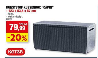 Hubo Kunststof Kussenbox aanbieding