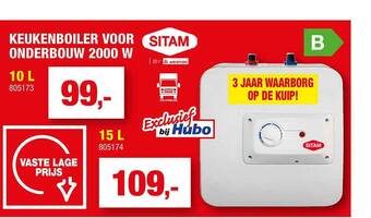 Keukenboiler Voor Onderbouw 2000w