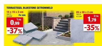 Hubo Terrastegel Bluestone Getrommeld aanbieding