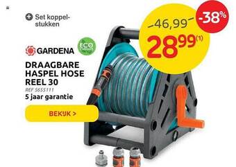 Brico Gardena Draagbare Haspel Hose Reel 30 aanbieding