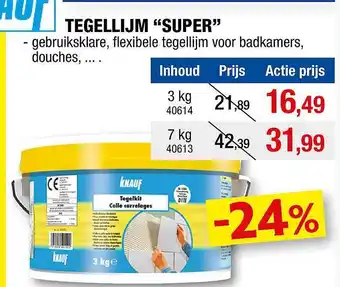 Hubo Tegellijm aanbieding