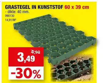 Hubo Grastegel In Kunststof aanbieding