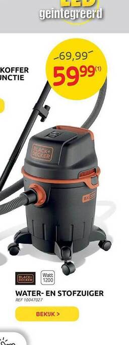 Brico Black+decker Water-en Stofzuiger aanbieding