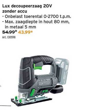 GAMMA Lux Decoupeerzaag 20v Zonder Accu aanbieding