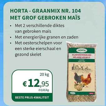 Horta Horta - Graanmix Nr.104 Met Grof Gebroken Maïs aanbieding