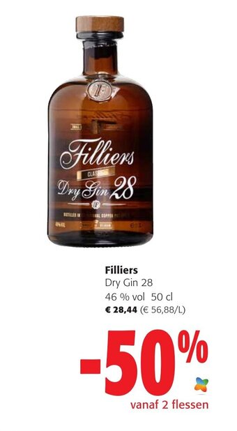 Colruyt Filliers Dry Gin 28 aanbieding