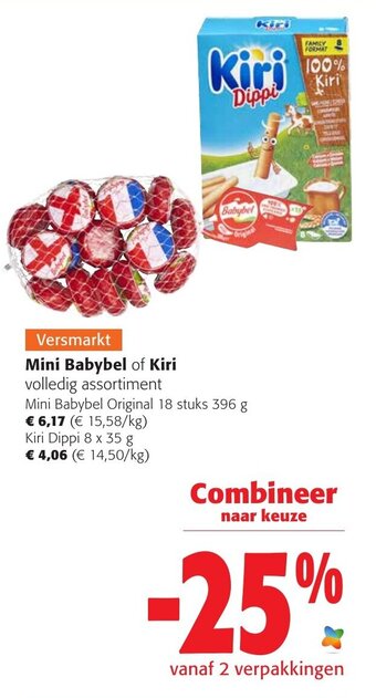 Colruyt Mini Babybel of Kiri aanbieding