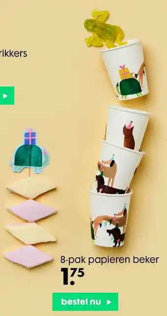 HEMA 8-pak papieren beker aanbieding
