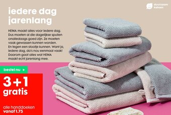 HEMA Alle Handdoeken aanbieding