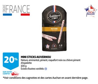 Mini Sticks Auvernou, 100 g