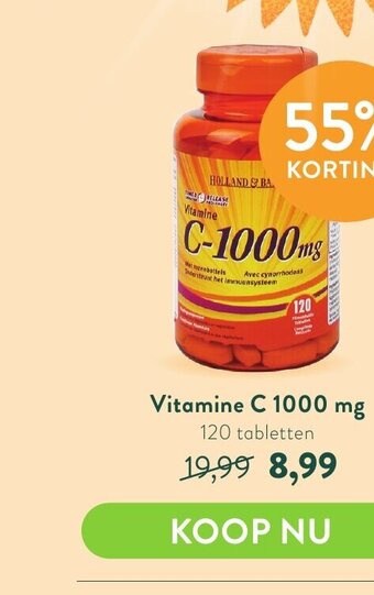 Holland & Barrett Vitamine C 1000 mg 120 tabletten aanbieding