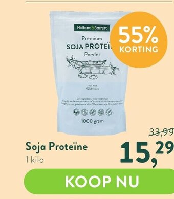 Holland & Barrett Soja Proteine 1 kilo aanbieding