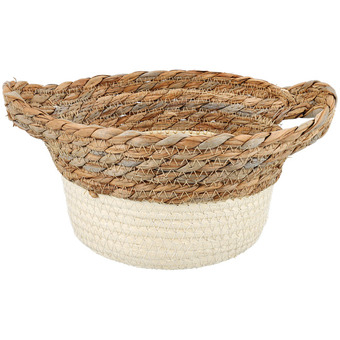 Action Seasons & Style Gevlochten mand met katoen aanbieding