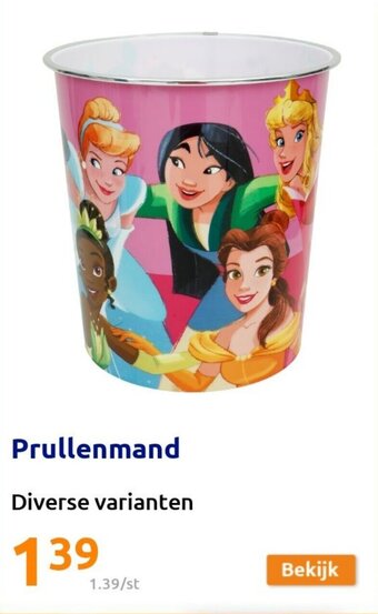Action Prullenmand Diverse Varianten aanbieding