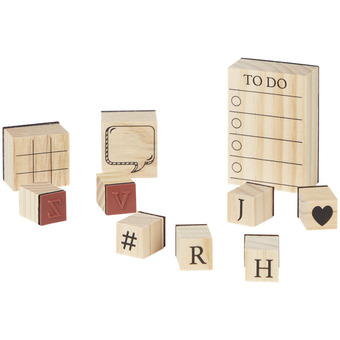 Action Houten stempelset aanbieding