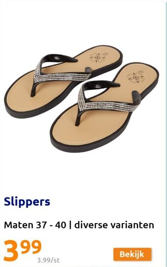 Action Slippers Maten 37 - 40 aanbieding