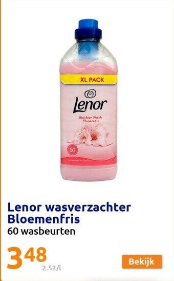 Action Lenor Wasverzachter Bloemenfris, 60 wasbeurten aanbieding