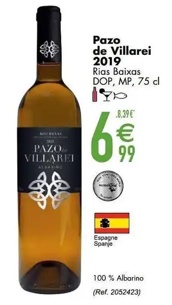 Cora Pazo de villarei 2019 rias baixas dop, mp 75cl aanbieding
