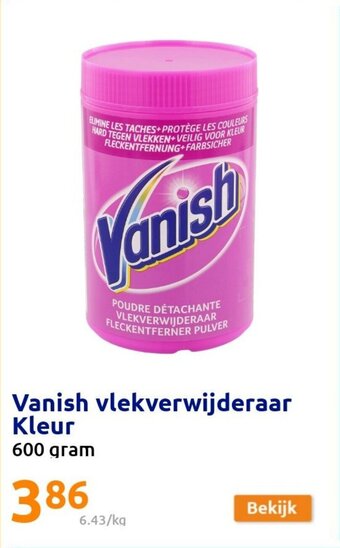 Action Vanish Vlekverwijderaar Kleur, 600 gram aanbieding