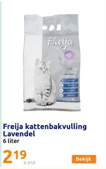 Action Freija Kattenbakvulling Lavendel, 6 liter aanbieding