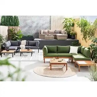 Leen Bakker Le Sud loungeset Orleans - donkergrijs - 6-delig - Leen Bakker aanbieding