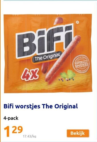 Action Bifi Worstjes The Original, 4-pack aanbieding