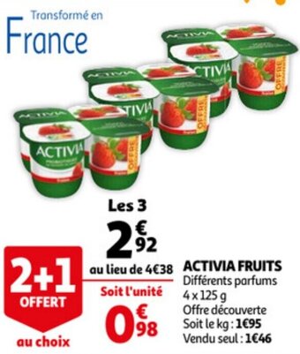 Auchan Activia Fruits aanbieding