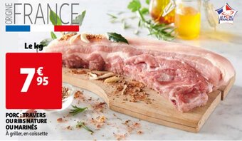 Auchan Porc: Travers Ou Ribs Nature Ou Marines aanbieding