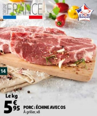 Auchan Porc: Echine Avec Os aanbieding