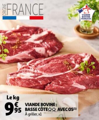 Auchan Viande Bovine: Basse Cote Avec Os aanbieding