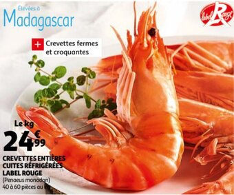 Auchan Crevettes Entieres Cuites Refrigerees Label Rouge aanbieding