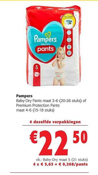 Colruyt Pampers aanbieding