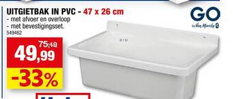Hubo Uitgietbak In Pvc - 47 X 26 Cm aanbieding