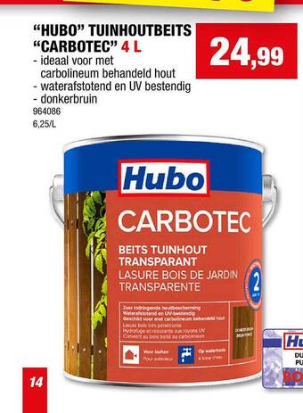 Hubo "hubo" Tuinhoutbeits "carbotec" Aanbieding bij Hubo aanbieding