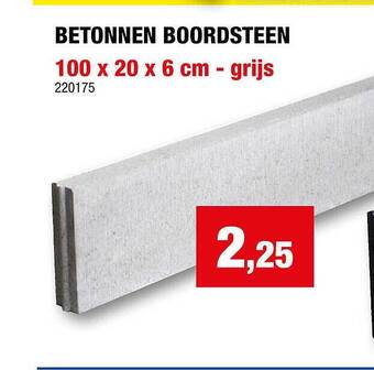 Hubo Betonnen Boordsteen aanbieding