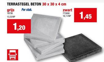Hubo Terrastegel Beton aanbieding