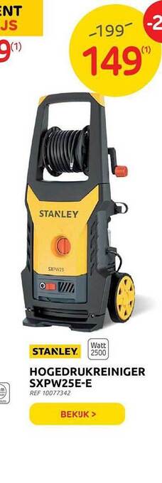 Brico Stanley Hogedrukreiniger Sxpw25e-e aanbieding
