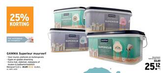 GAMMA Gamma Superieur Muurverf aanbieding