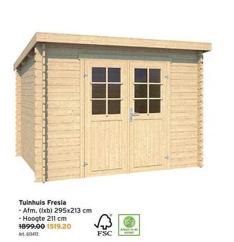 GAMMA Tuinhuis Fresia aanbieding