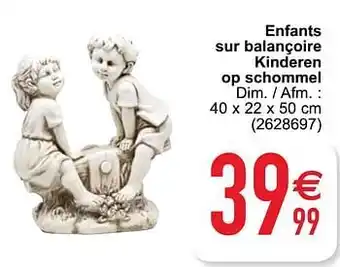 Cora Enfants sur balançoire kinderen op schommel aanbieding