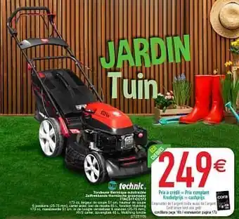Cora Elem technic tondeuse thermique autotractée zelftrekkende thermische grasmaaier ttac51t-cc173 aanbieding