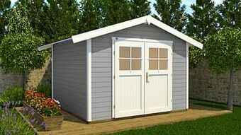Brico Weka tuinhuis 122 GR2 grijs 235x240cm aanbieding