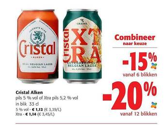 Colruyt Cristal Alken Pils aanbieding