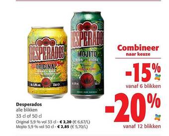Colruyt Desperados Alle Blikken aanbieding