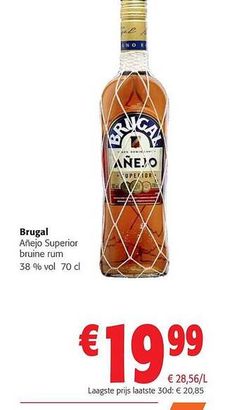 Colruyt Brugal Añejo Superior Bruine Rum aanbieding